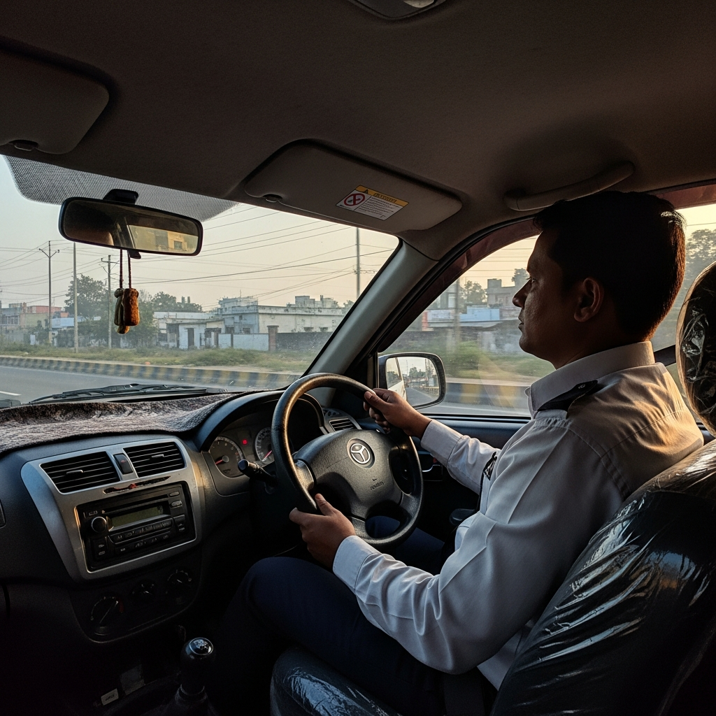 Booking a Dhruwo Cabs ride via WhatsApp