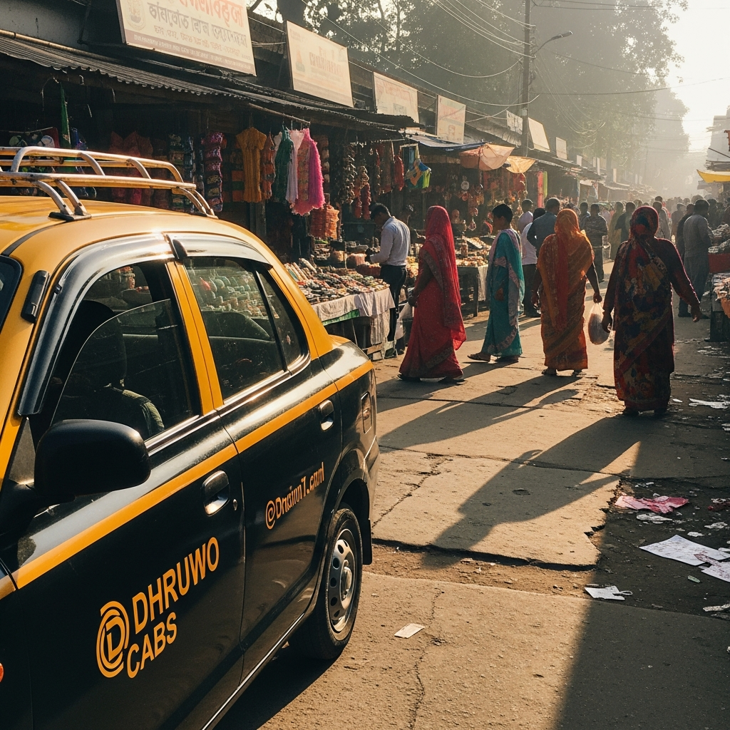 WhatsApp cab booking with Dhruwo Cabs